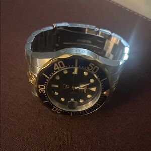 Invicta Silver and Dark Blue Watch
